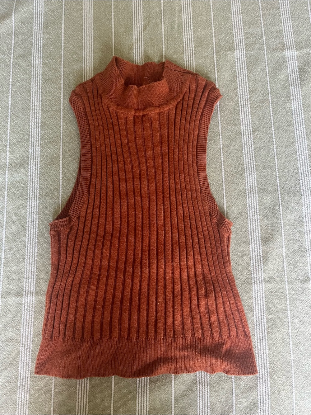 Garage Burnt Orange Ribbed Tank
